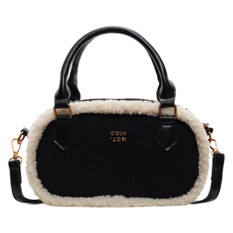 Frosted Retro Bag Women's 2025 New Fashion Niche Design Messenger Bag Plush Portable Pillow Bag