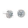 Full Paved Zircon Stud Earrings For Women Fashionable Sparkling Hoops Elegant Daily Jewelry Accessories Gift