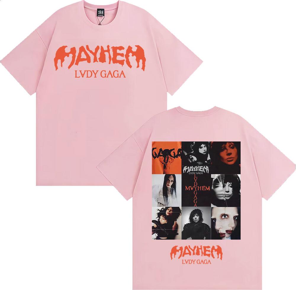 Lady Gaga Mayhem New Album 2025 Tour Tshirts Unisex Women Fashion Aesthetics T Shirt Casual Cotton Short Sleeve Tshirt Streetwear