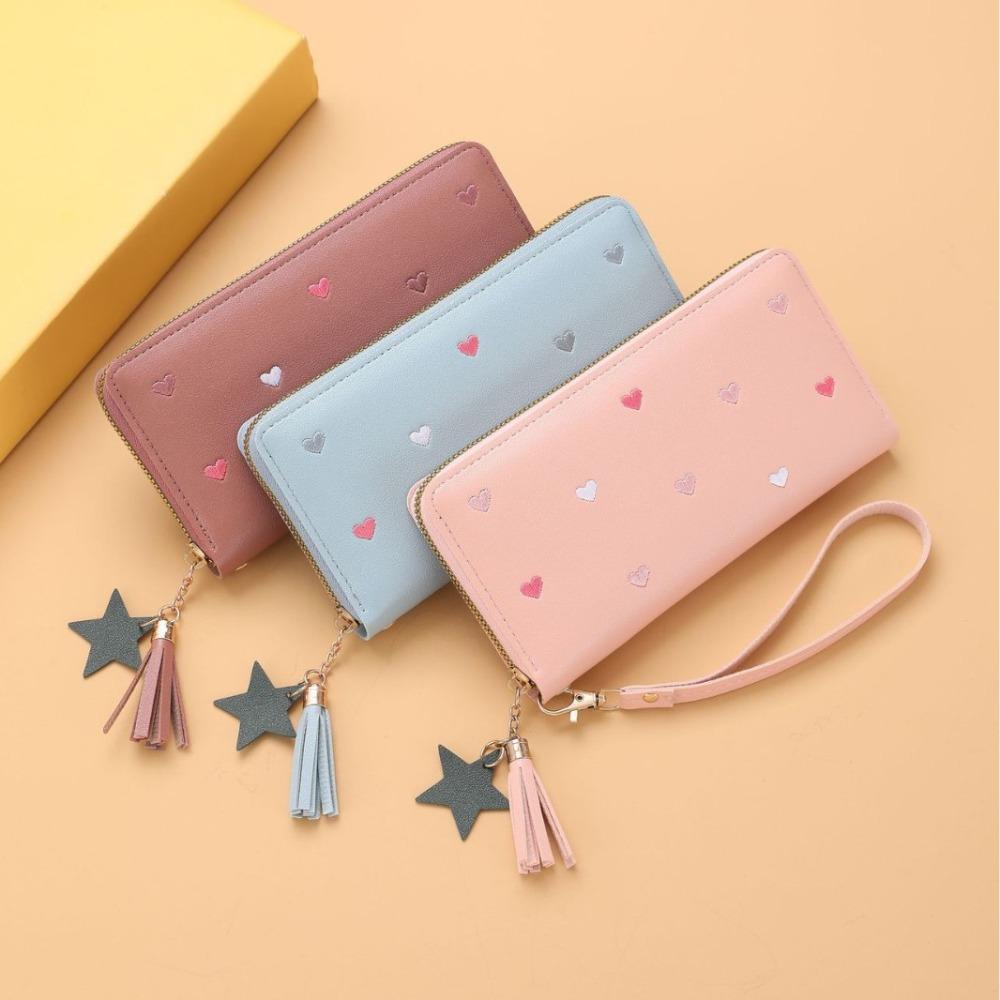 PU Leather Large Capacity Wallet Korean Clutch Bag Fashion Women's Long Wallet  Girls