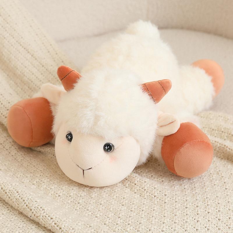 Lying Sheep Soft Plush Toys Adorable Lamb Stuffed Plushies Animals Hugging Pillow Companion Dolls Home Sofa Room Decor