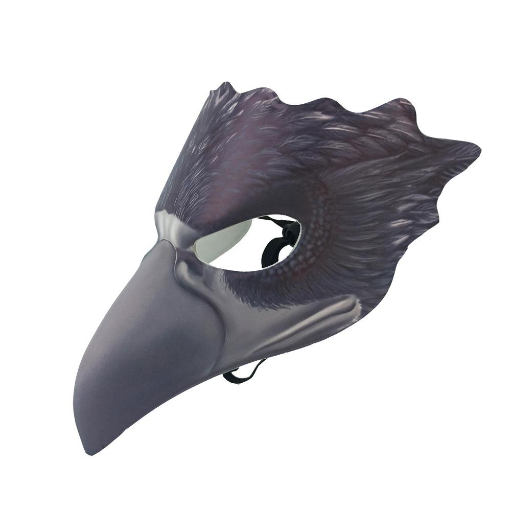 PU-Leder Tier-Cosplay-Maske mit elastischem Gürtel Leder Vogel Adler Maske Bühnenaufführungs-Requisiten