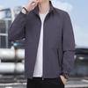 New Spring and Autumn Men's Casual Jacket Jacket Middle-aged and Elderly Stand-up Collar Jacket Loose Large Size Top