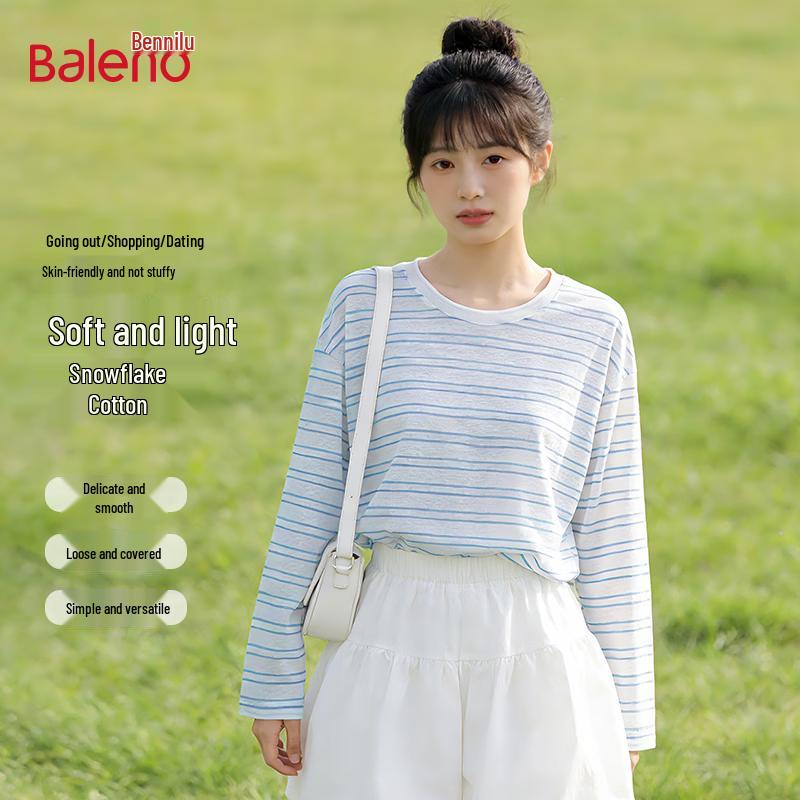 Baleno Women s Thin Long-Sleeve Round Neck Top S