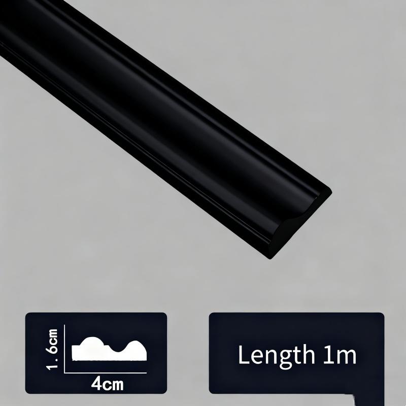 Elegant Self-Adhesive 1 Roll Decorative Strips Picture Frame Shape Flexible Peel and Stick Trim for Wall Floor Furniture Cabinet