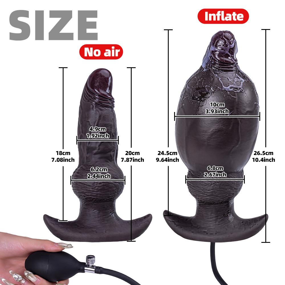 Dildo Monster Inflatable Animal Penis Butt Plug Tail Fantasy Dog Knot Dildos Anal Plug Fetish Adult Sex Toys for Men Women