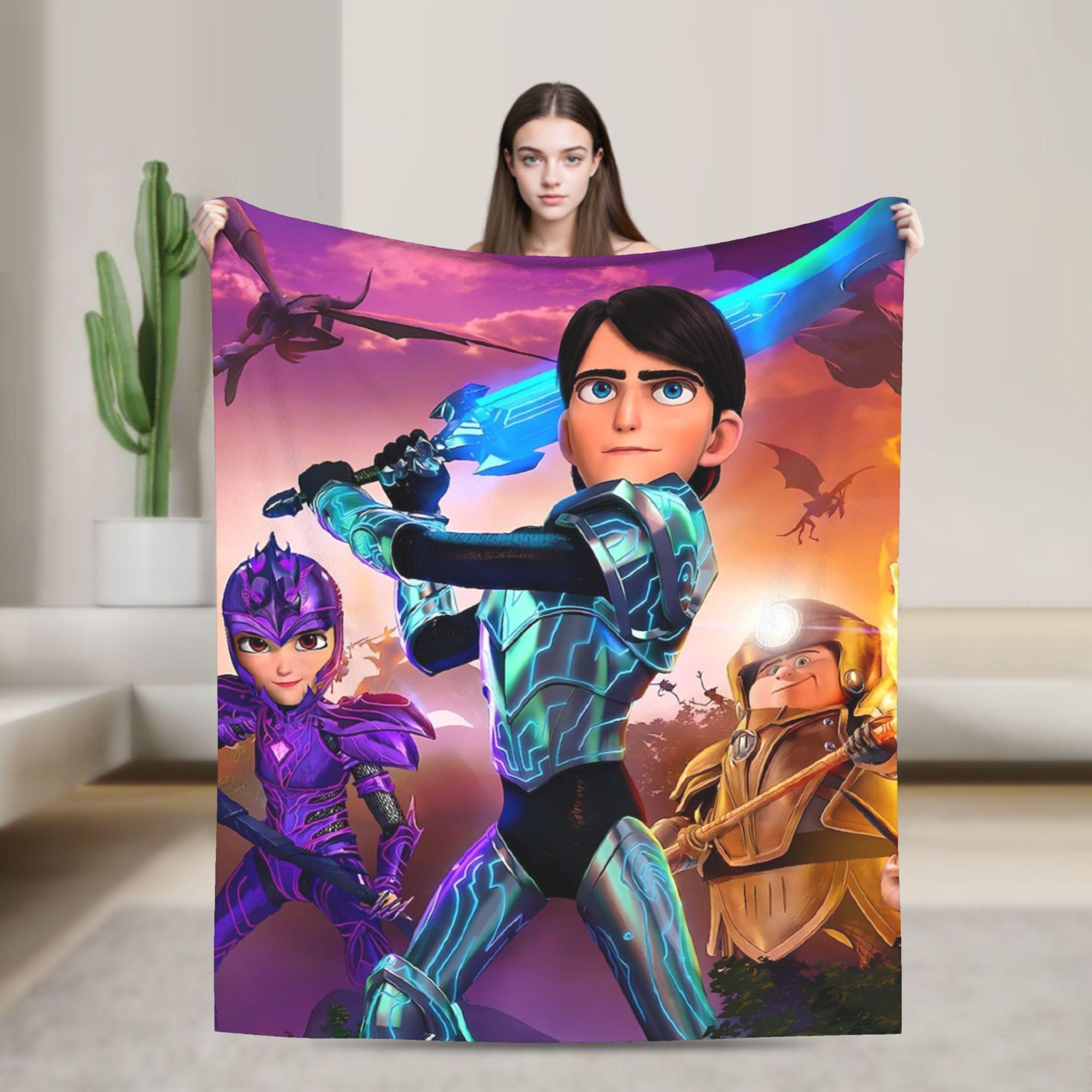 Trollhunters Tales Of Arcadia Soft Blanket Decorative Plush Throw Blanket Print Couch Chair Flannel Bedspread Sofa Bed Cover 130x150cm