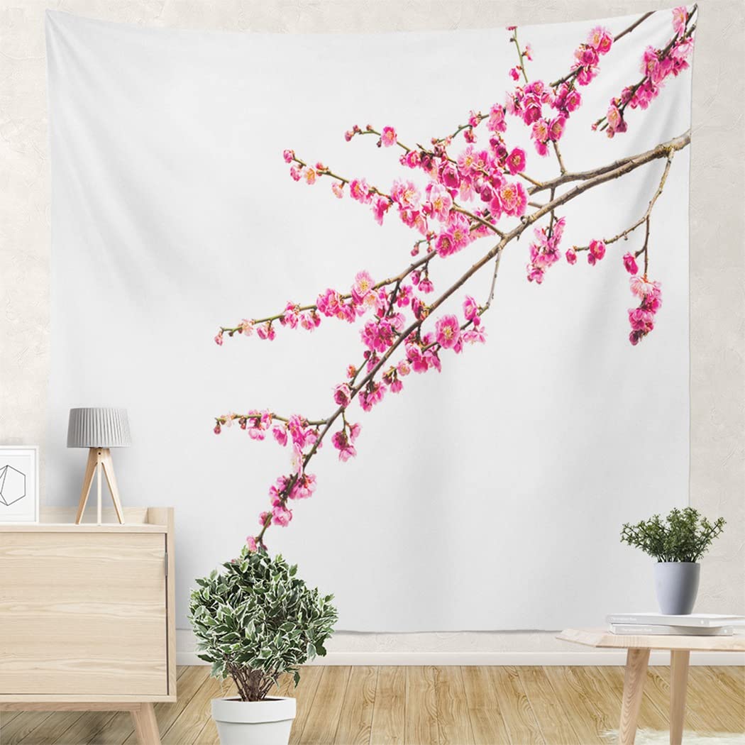 

Красный Розовый Цветок Персика Цветок Сливы Узор Гобелен Главная Гостиная Спальня Декор Стены Фон Ткань Гобелен 100x75cm