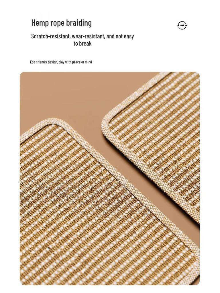 Sisal Katzenkratzbrett: Vertikal, Kratzfest, Langlebig, Schmutzabweisend, Sofaschutz, Katzenkrallenkissen