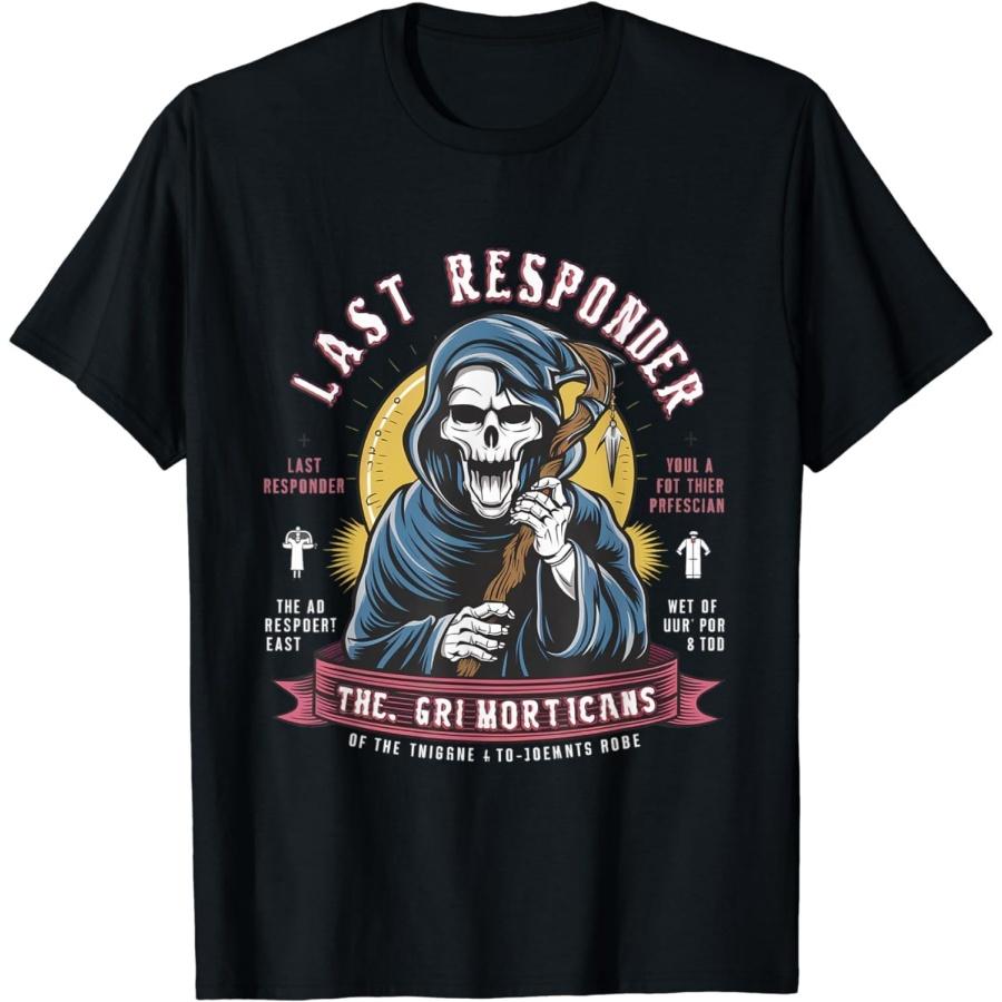 SykForn Last Responder Grim Reaper Funny Dark Meme Mortician T-Shirt (Medium, Black) XXXXXL разноцветный
