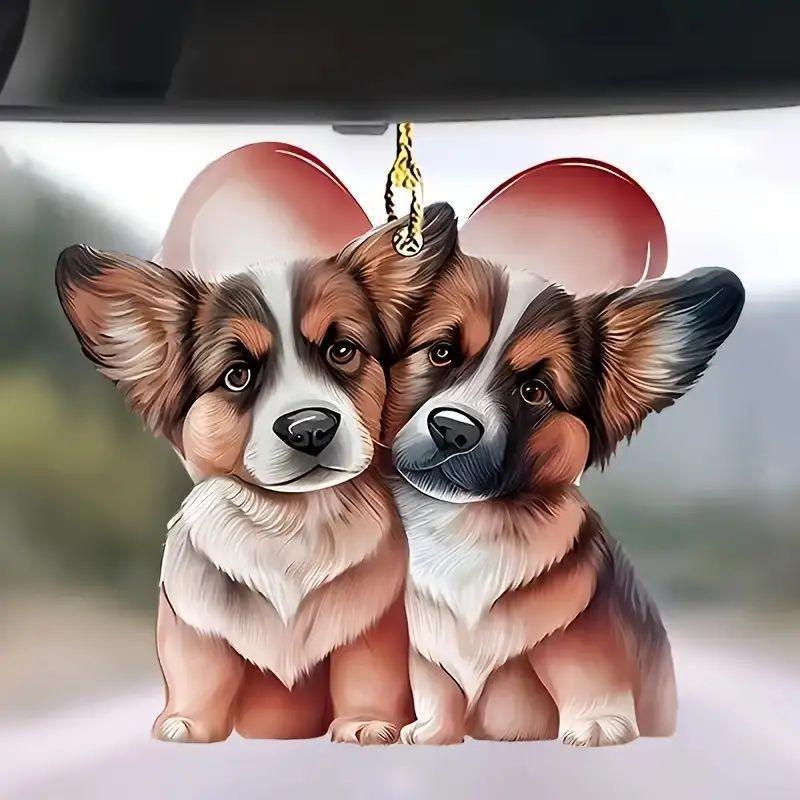 

Cute Cartoon Acrylic Dog Car Accessory For Charming Holiday Decor