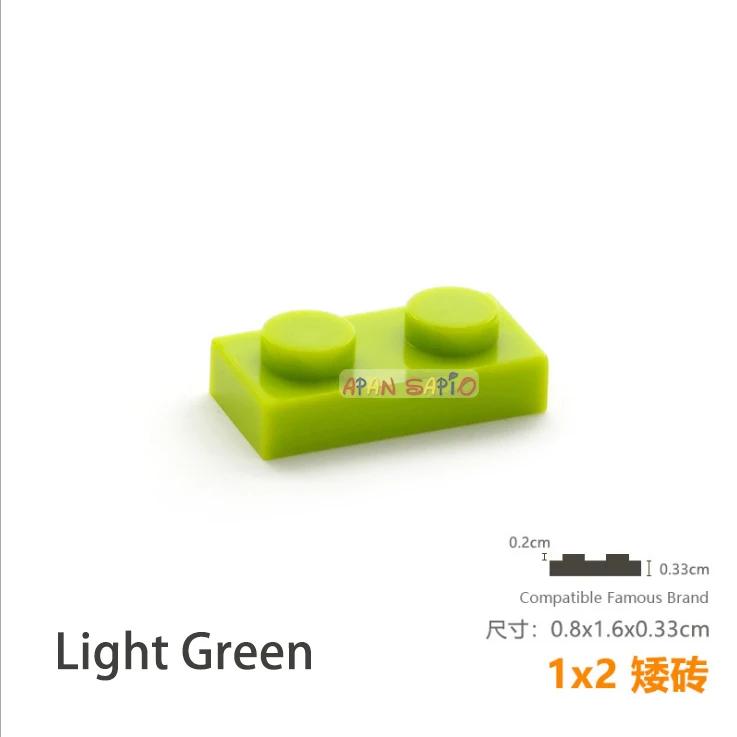 High-Quality 50Pcs/Lot Self-assembly High-Quality Blocks High-Quality Building Construction pieces High-Quality Thin High-Quality 1X2 High-Quality