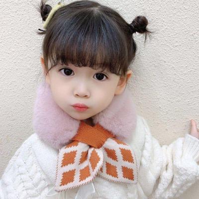 Warm Knitted Scarf for Kids: Solid Color Plush Neck Warmer for Boys & Girls, Ages Small To Medium.