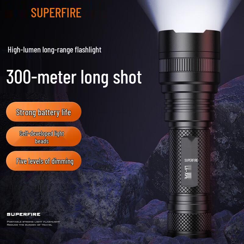 SupFire L6-XPE/R5 Rechargeable LED Flashlight
