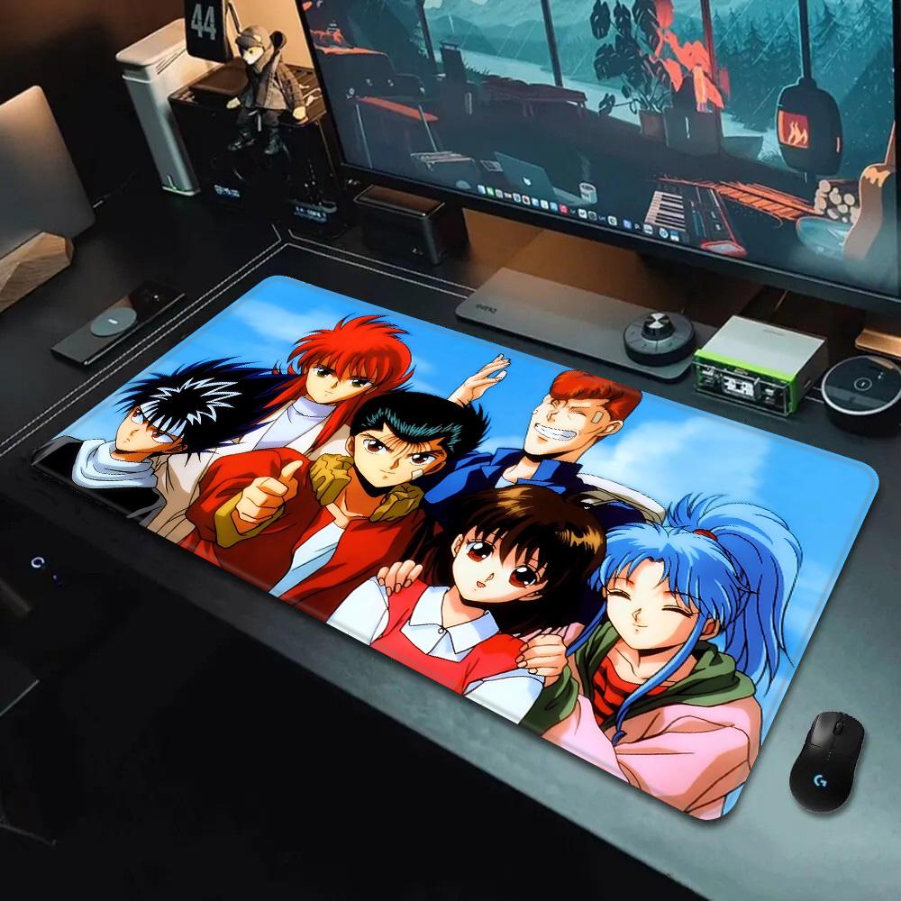 YuYu Hakusho Mousepad HD Printing Computer Gamers Locking Edge Nonslip Mouse Pad XXLxcm Keyboard PC Desk Pad