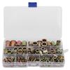 128Pcs Steel Rivet Nut ColorPlated Zinc Boxed M345681012 Combination Vertical Thread