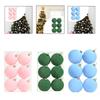 6x Flocked Christmas Ball Ornaments Shatterproof Balls 2.4inch Table Centerpiece Velvet Christmas Balls for Wedding Fireplace