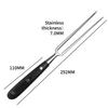 Stainless Steel BBQ Meat Fork with Wood Handle