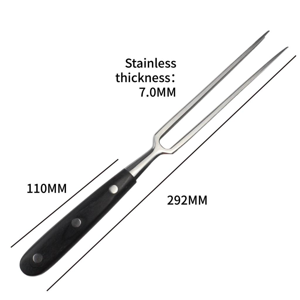 Stainless Steel BBQ Meat Fork with Wood Handle