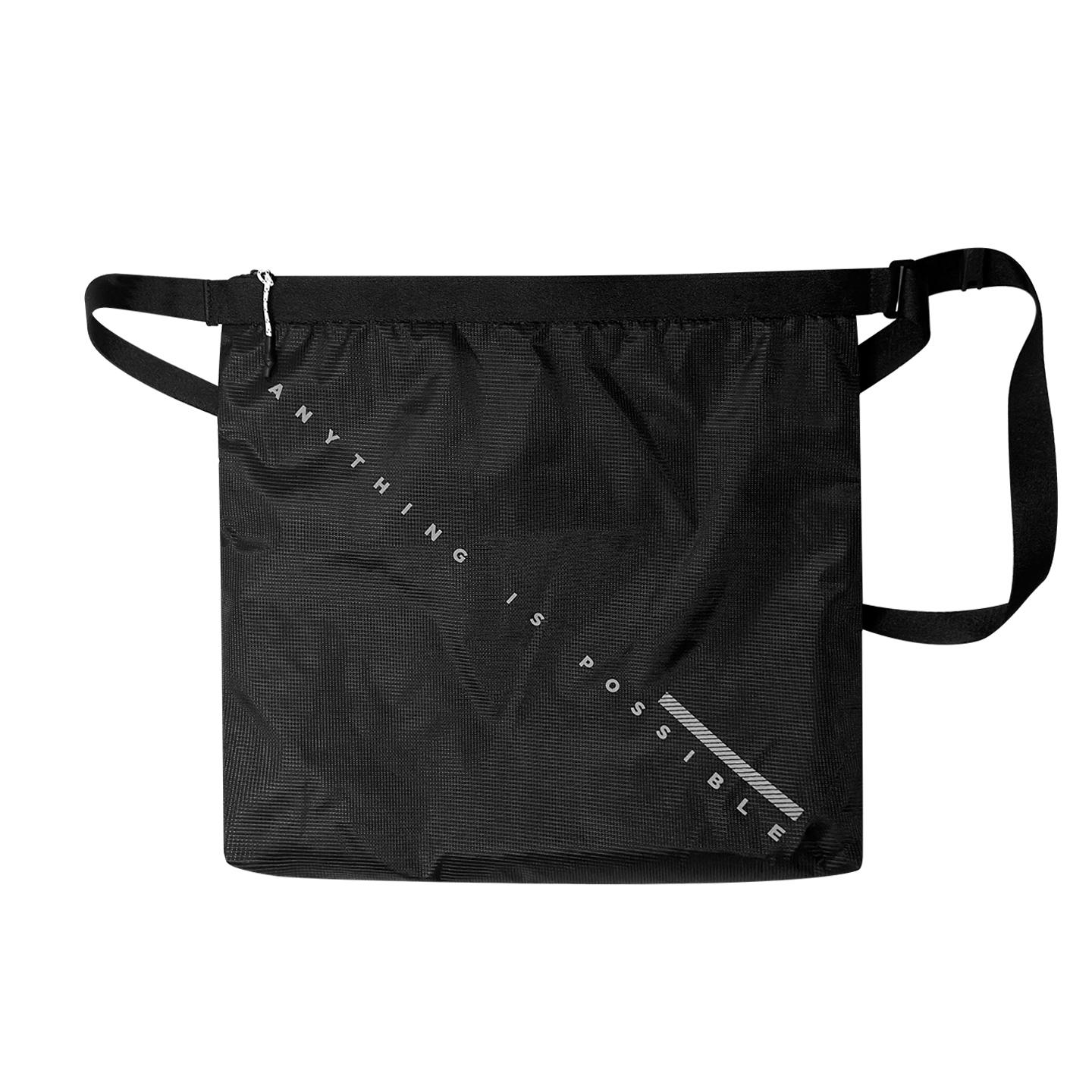 Li Ning Polyester Oxford Crossbody Bags Unisex Black MXMBLCVB471
