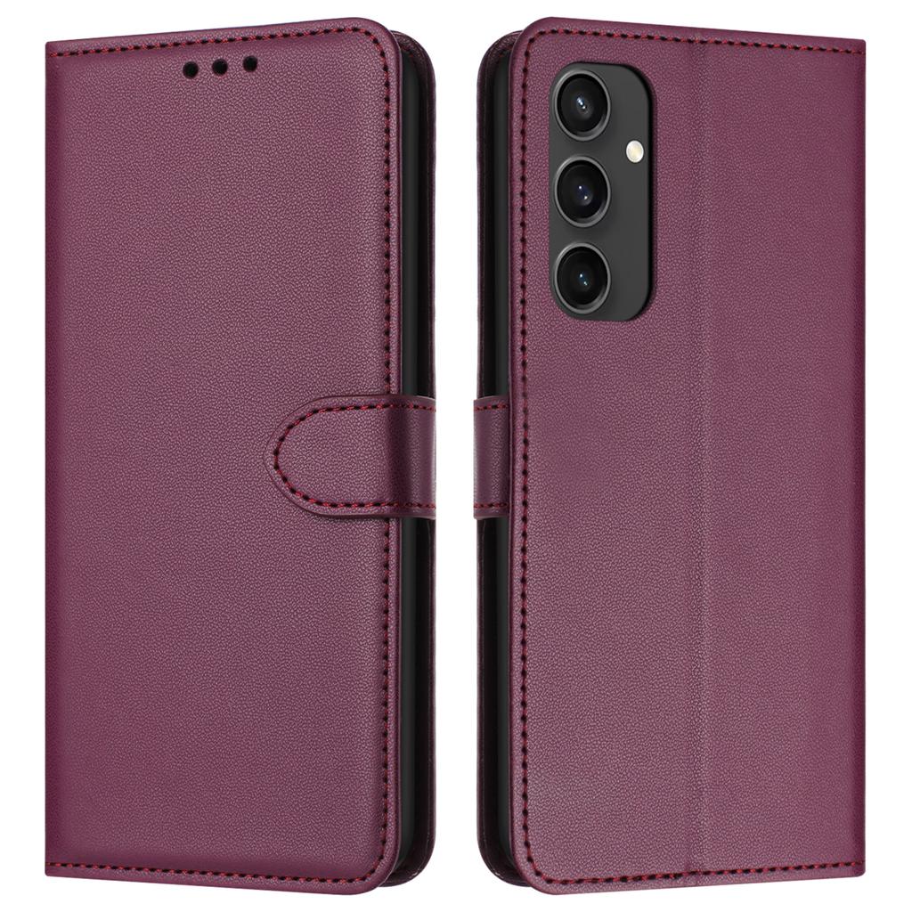 Für Samsung Galaxy S24 FE Brieftaschen-Handyhülle Leder Ständerhülle mit Riemen