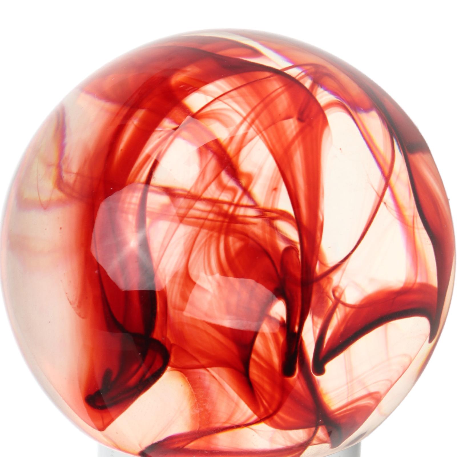 

Ручка переключения передач в стиле JDM с 3 адаптерами, круглая головка рычага переключения передач для механической и автоматической коробки передач красный