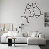 Modern Metal Cat Wall Art Minimalist Line Design Laser Cut Silhouette Indoor Outdoor Iron Decor For Living Room Bedroom Bathroom
