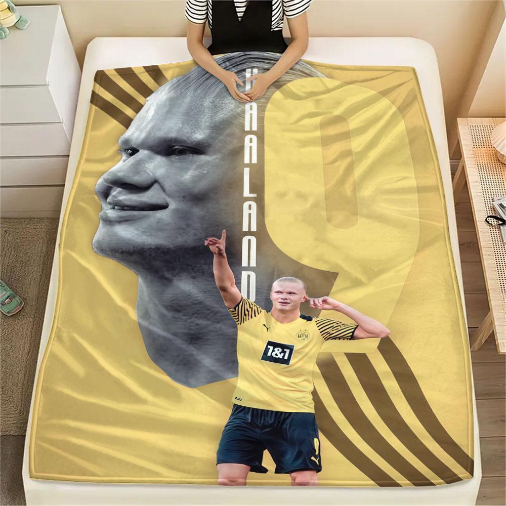 Affiche Haaland Couverture en Flanelle, Haute qualité Confortable pour Toutes les Saisons, Décoration Intérieure, Chaleur et Confort
