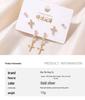 Copper-Plated Gold Cross Stud Earrings - Fashionable, High Quality & Luxurious