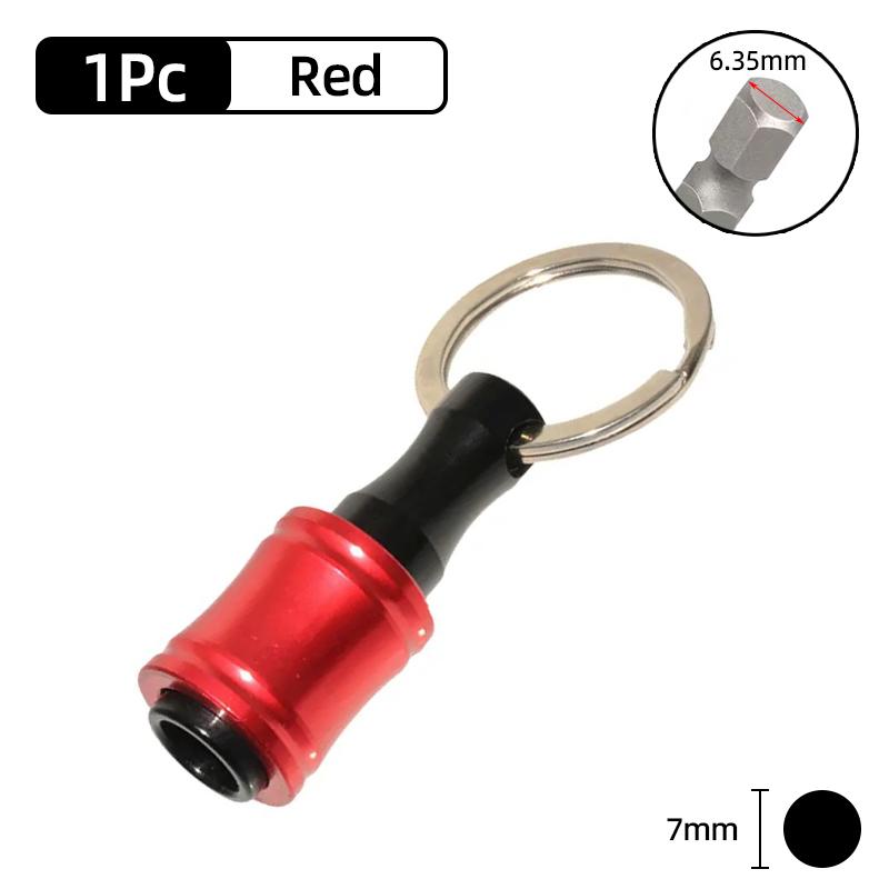 Schraubendreher-Bit-Halter 1/4 Zoll Sechskantschaft Verlängerungsstange Schnellwechsel Aluminiumlegierung Schlüsselanhänger Bohrer Schraubenadapter Handwerkzeug