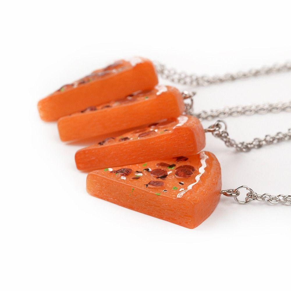 Necklace Combination Pizza Pendant Zinc Zinc Alloy BFF Necklace Best Friends Forever Necklace  Friendship