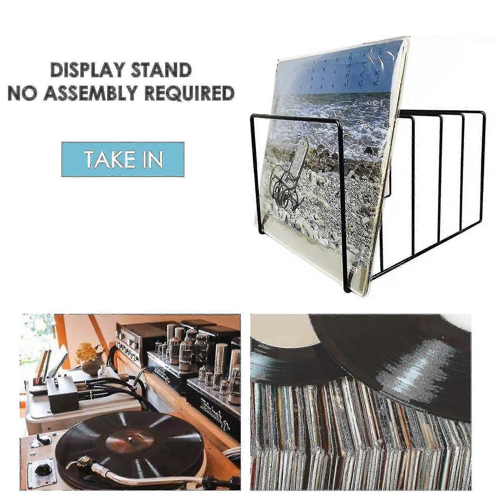 Metal Vinyl Record Display Shelf Turntable Storage Shelf Exhibit Stand Holder A