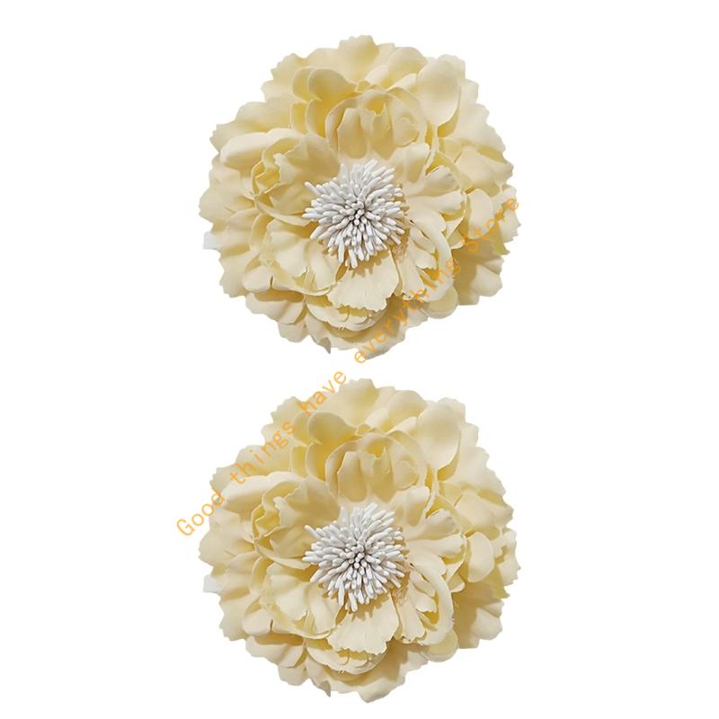 55KF 2PCS Large Floral Curtain Tiebacks Simulated Fabric Flower Curtain Ties for Indoor and Outdoor Modern Home Decoration