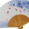 Kimono Folding White Bamboo with Goldfish [Stylish Iroha] Women's Fan, Scented, Design, 19.5cm