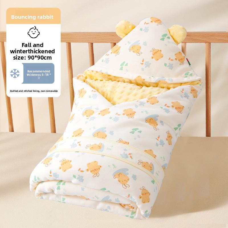 Baby Doudou fleece quilt autumn and winter quilt pure cotton, go out and wrap the towel can be removed, thickened small quilt