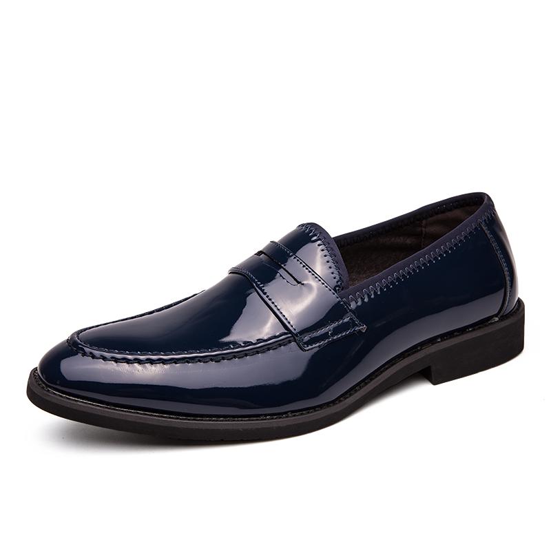 Fashion Lacquer Leather Men's Loafers Versatile Fashion Designer Style Wedding Party Outdoor Leisure Business Men's Shoes Plus Size 48