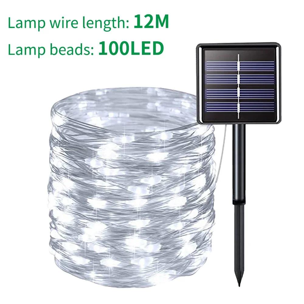 300Led Christmas Outdoor Solar Tube Rope Led Light Garden Decoration Xmas Wedding Garland Waterproof String Lights Fairy Strip