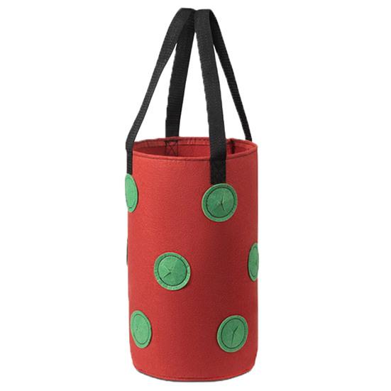 

Мешок для посадки с 13 отверстиями, нелегко деформируемый, дышащий, подвесной, многоразовый, многофункциональный, из нетканого материала, мешок для выращивания клубники, садовые принадлежности красный