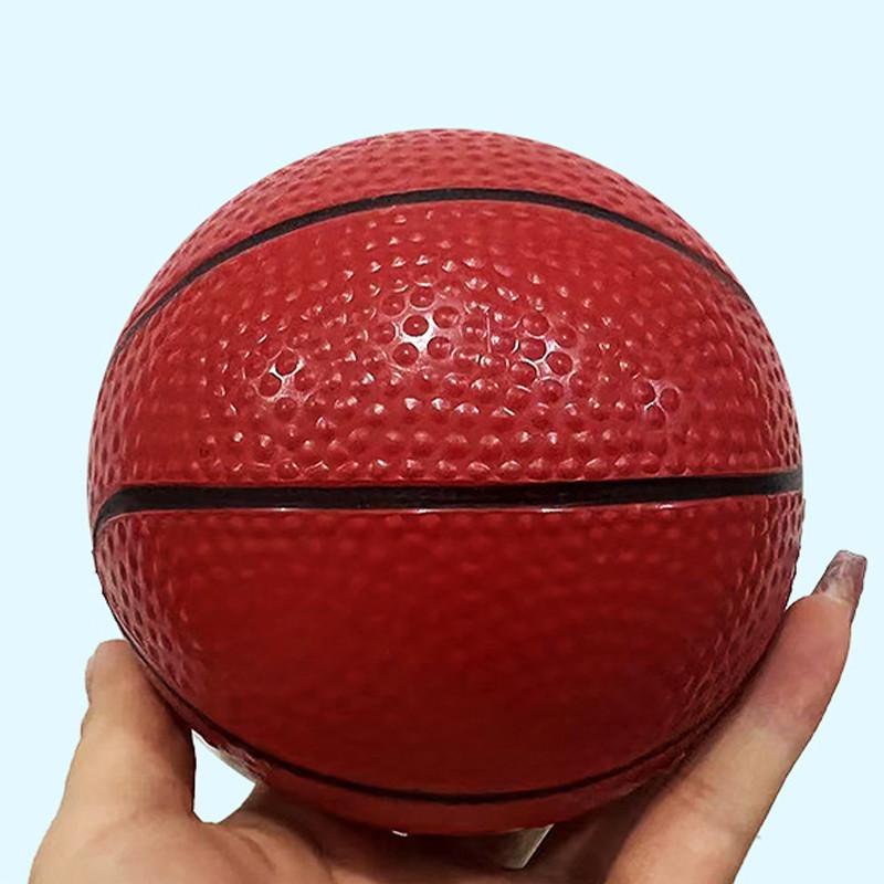 Soft Pvc Infant Baby Grabbing Small Basketball Inflatable Elastic Toy Ball 12cm For Children