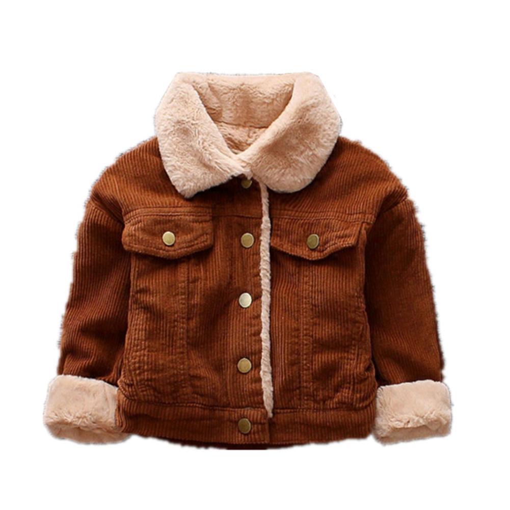 Cord-Reversjacke Warme Baumwollmäntel Kinder Jungen Jacke Mantel Oberbekleidung Cordmantel für Jungen Mädchen