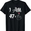 Vtipný dárek k 48. narozeninám - Jsem 47+1 Vulgární tričko s prostředníčkem