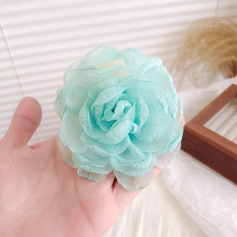 Rose Flower Grappling Clips for Women's Laid-back Updo Hairshark Clip Hair Clips and Bun Hair Clips