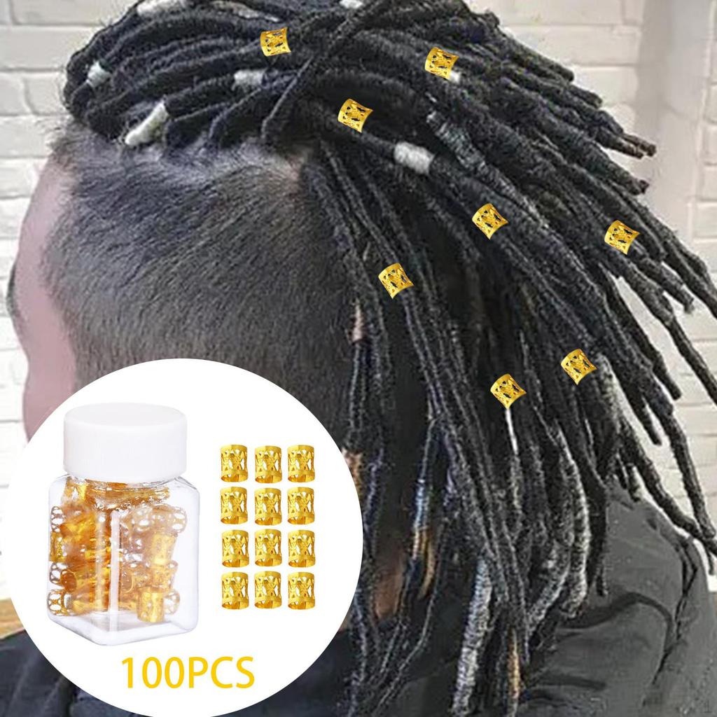 100 Piezas Cuentas para Rastas, Colgantes Decorativos para Accesorio de Cabello Colgante de Pulsera