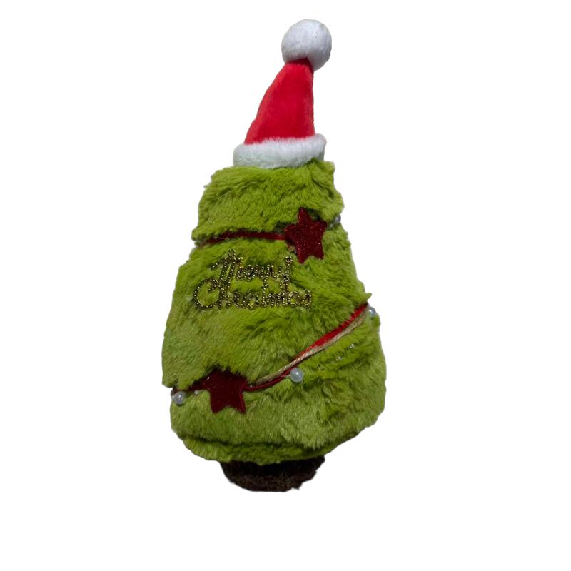 Schönes Cartoon 3-farbiger Weihnachts-Tannenbaum Plüsch Überwurf Kissen Sofa Stuhl Kissen Weiche gefüllte Pflanzen Weihnachtsfeier Dekoration Geschenke 20cm