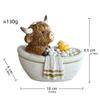 Quality Resin Statue Cow Sculpture With Detailed Texture Great Gift For Nature Lover And Collectors