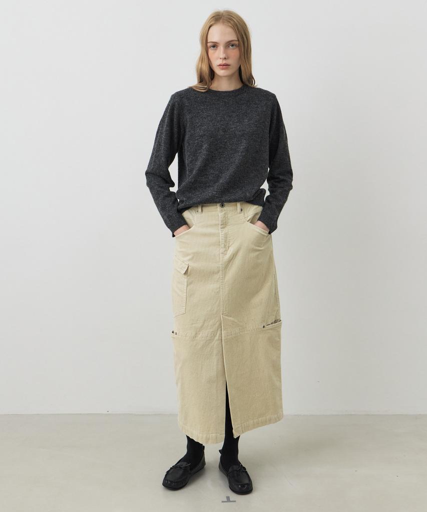 CITYBREEZE Corduroy Utility Skirt_Ivory