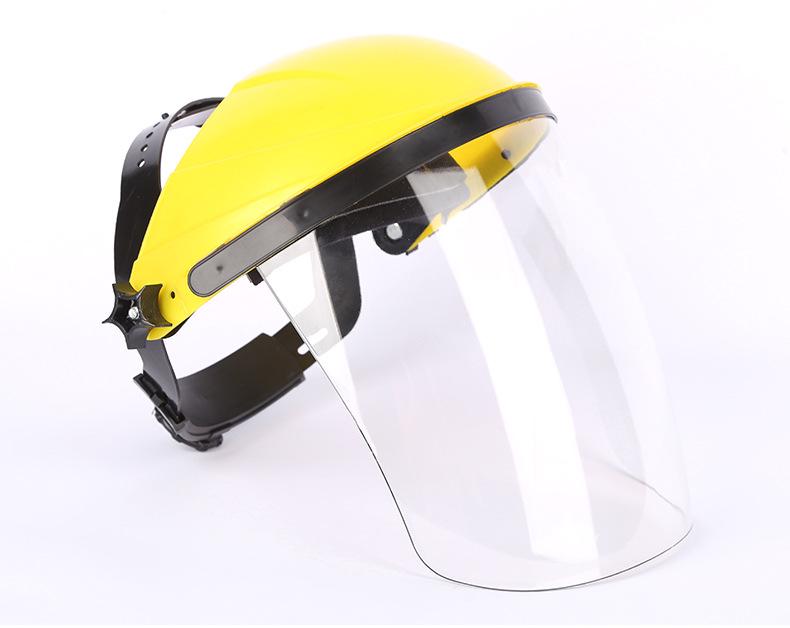 Lightweight Head-Mounted Transparent Face Shield for Welding and Grinding Protection