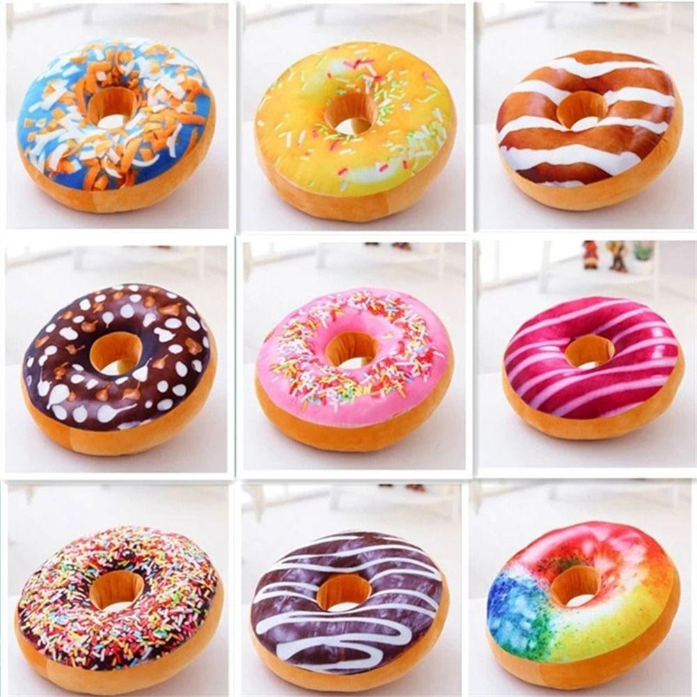 Pillow  Cover Chocolates Donut Sofa Donut Plush Toy Seat Cushion Pillow Doughnut Donut Stuffed Toys