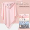 Soft Absorbent Coral Fleece Baby Swaddle Towel and Anti-Kick Blanket Cloak