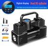 Dual Cylinder Car Air Pump, 150W - High Pressure, Multi-Function, Auto Fill & Stop for Sedan Tires.